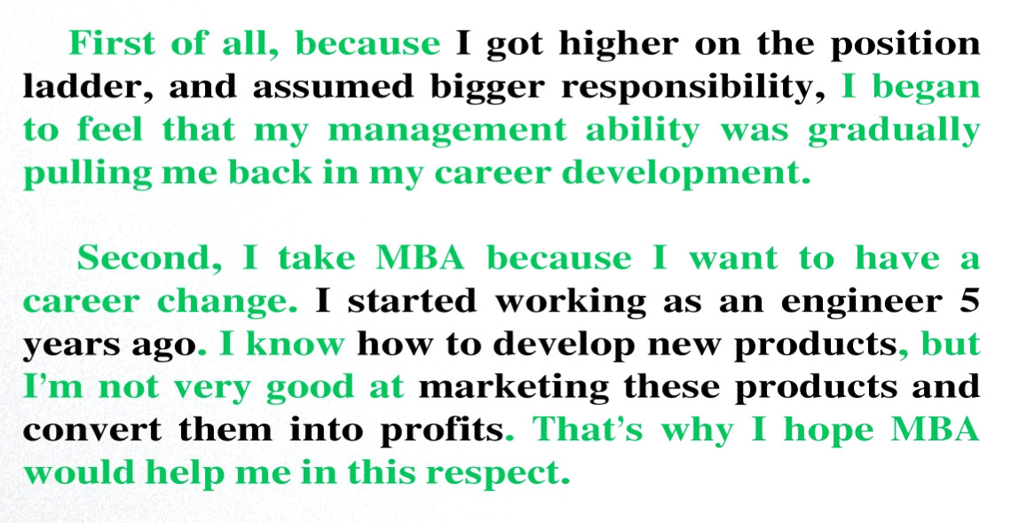 MBA提面：最常见英文问答及模板