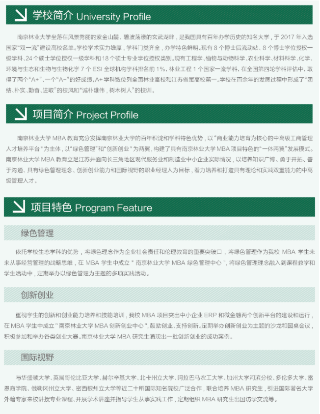 2022年南京林业大学工商管理硕士（MBA）招生简章